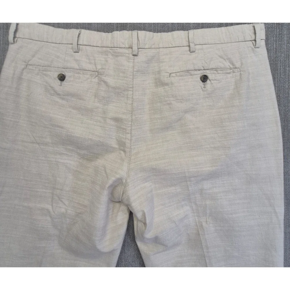 St Johns Bay men's light khaki chino pants 42x30 100% Cotton lightweight